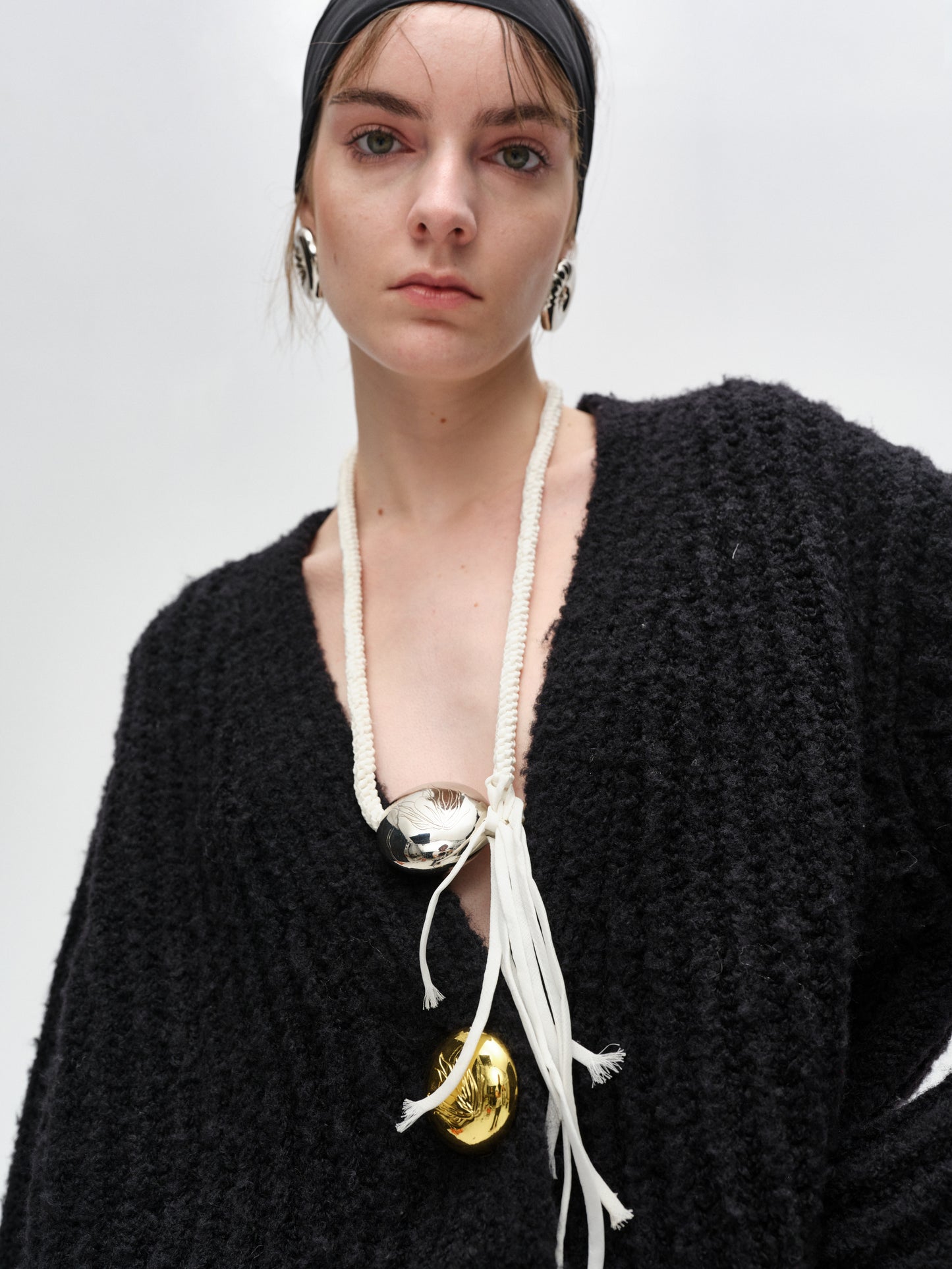 Black Lazy Knit Cardigan