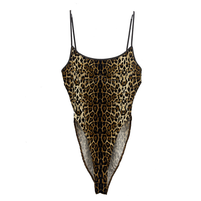 New Original Design Zebra-Print Cami Bodysuit