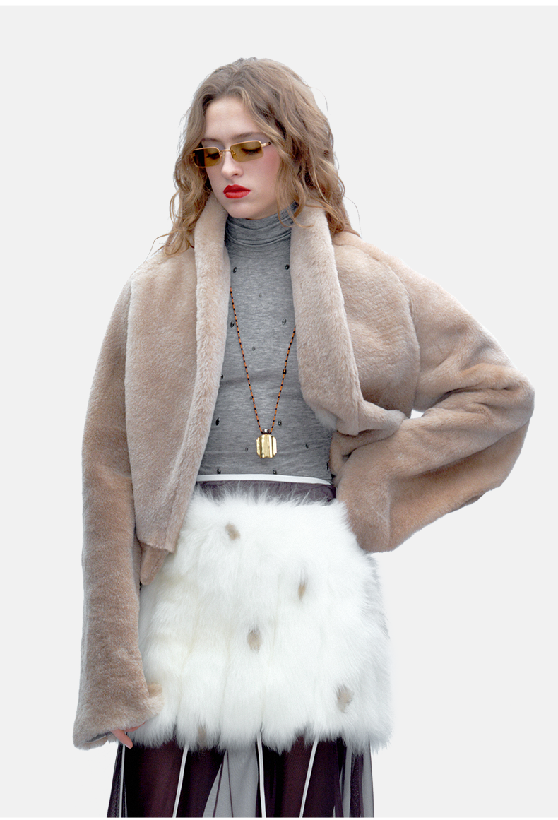 Light Camel Shearling Jacket
