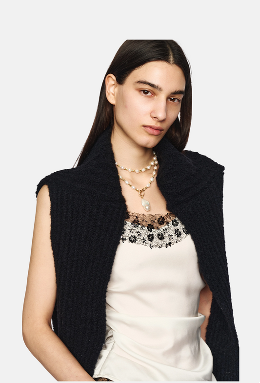 New Year Capsule Collection Draped Peplum White Lace Camisole Two-Piece Set