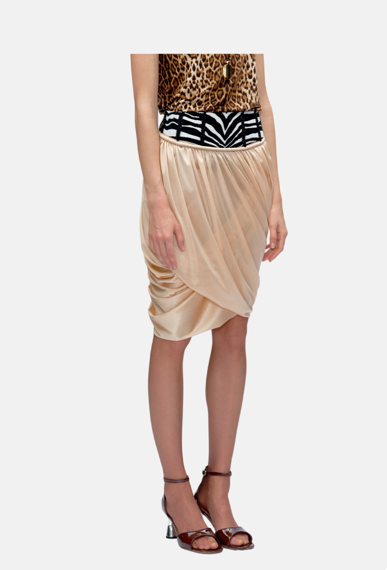Sheepskin Patchwork Winter Skirt
