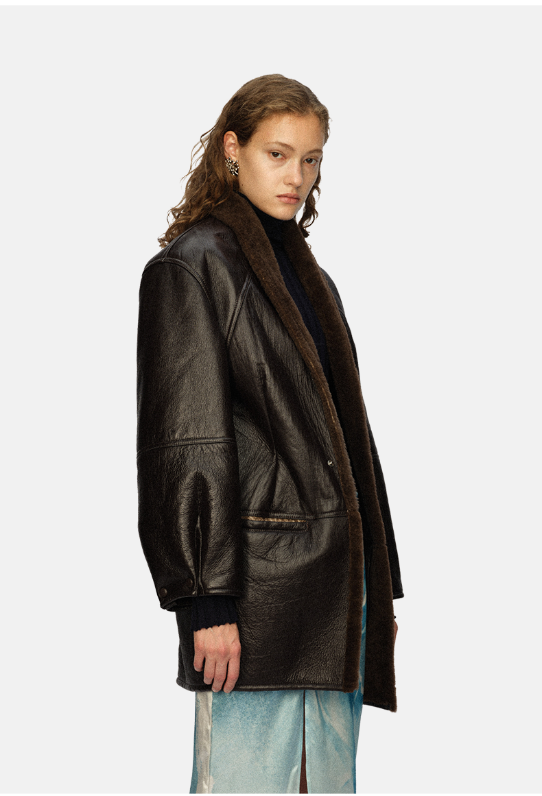 Women’s Dark Brown Shearling Coat