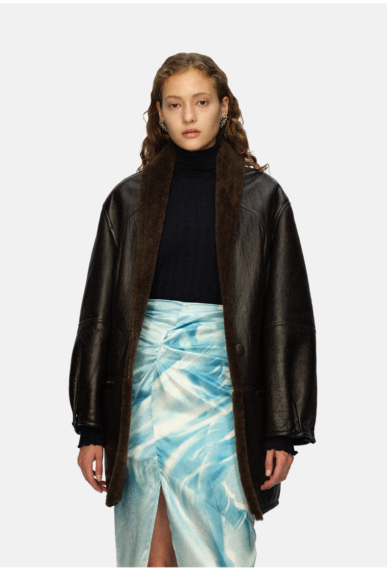 Women’s Dark Brown Shearling Coat