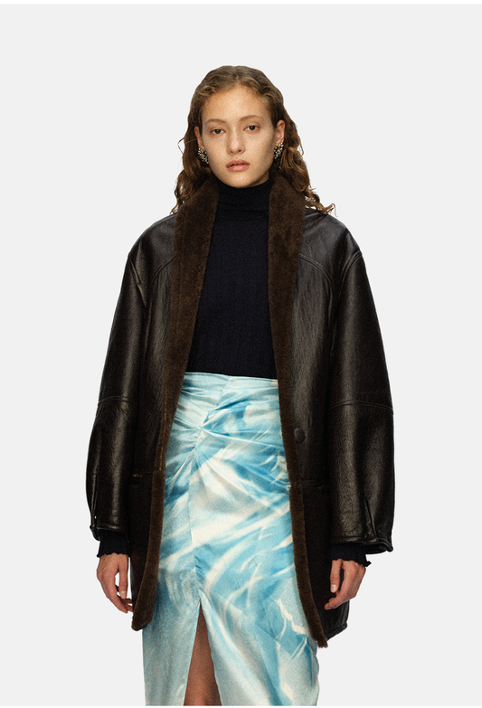 Women’s Dark Brown Shearling Coat