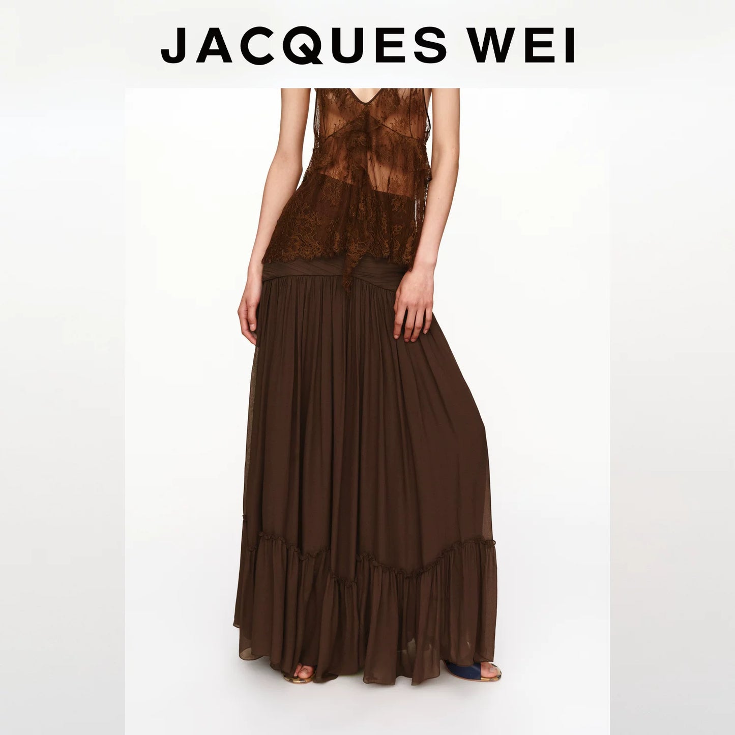 Pressed Pleat A-Line Midi Skirt