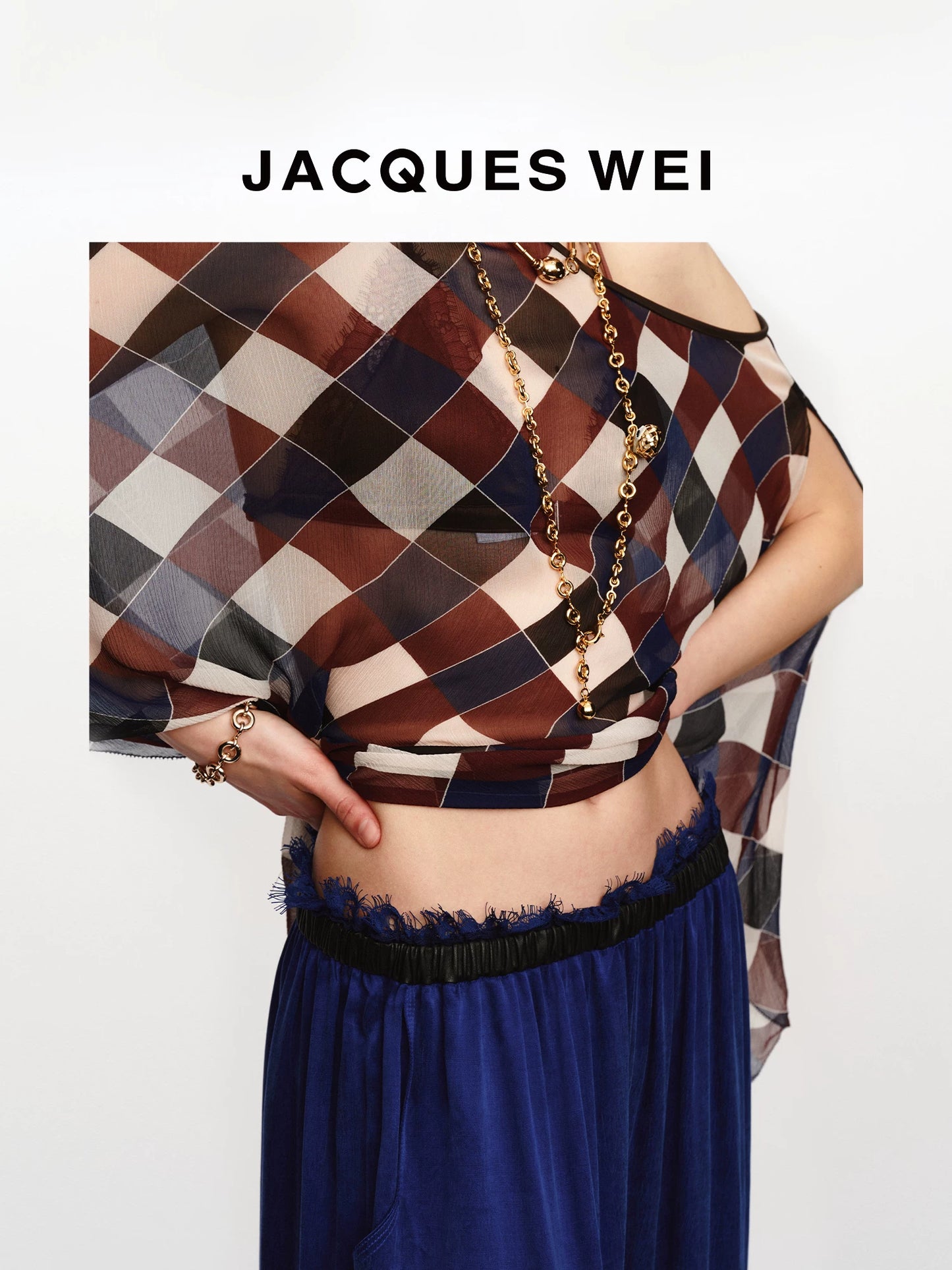 Sapphire Blue Pleated Lantern Pants