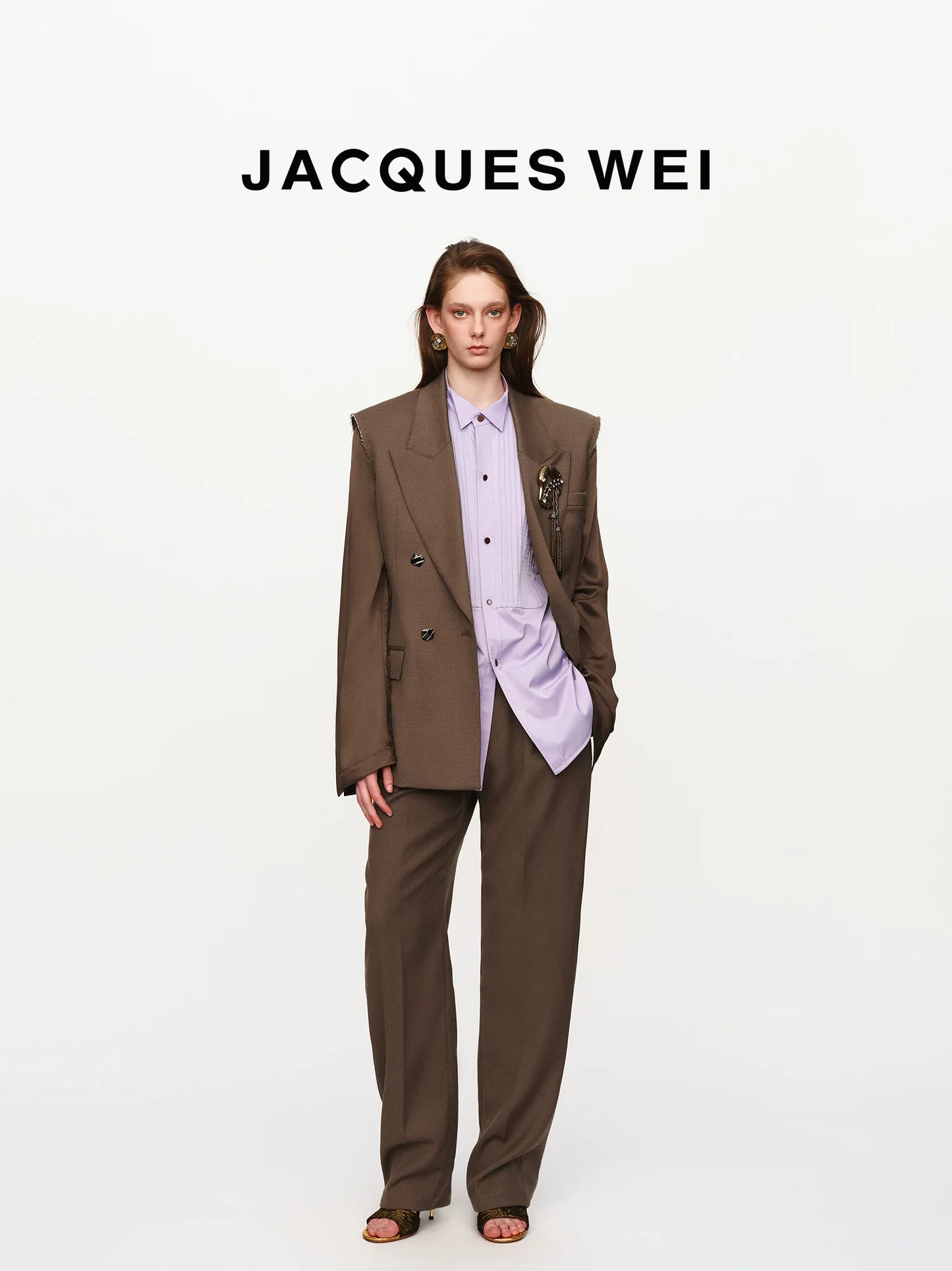 Dark Camel Tailored Trousers