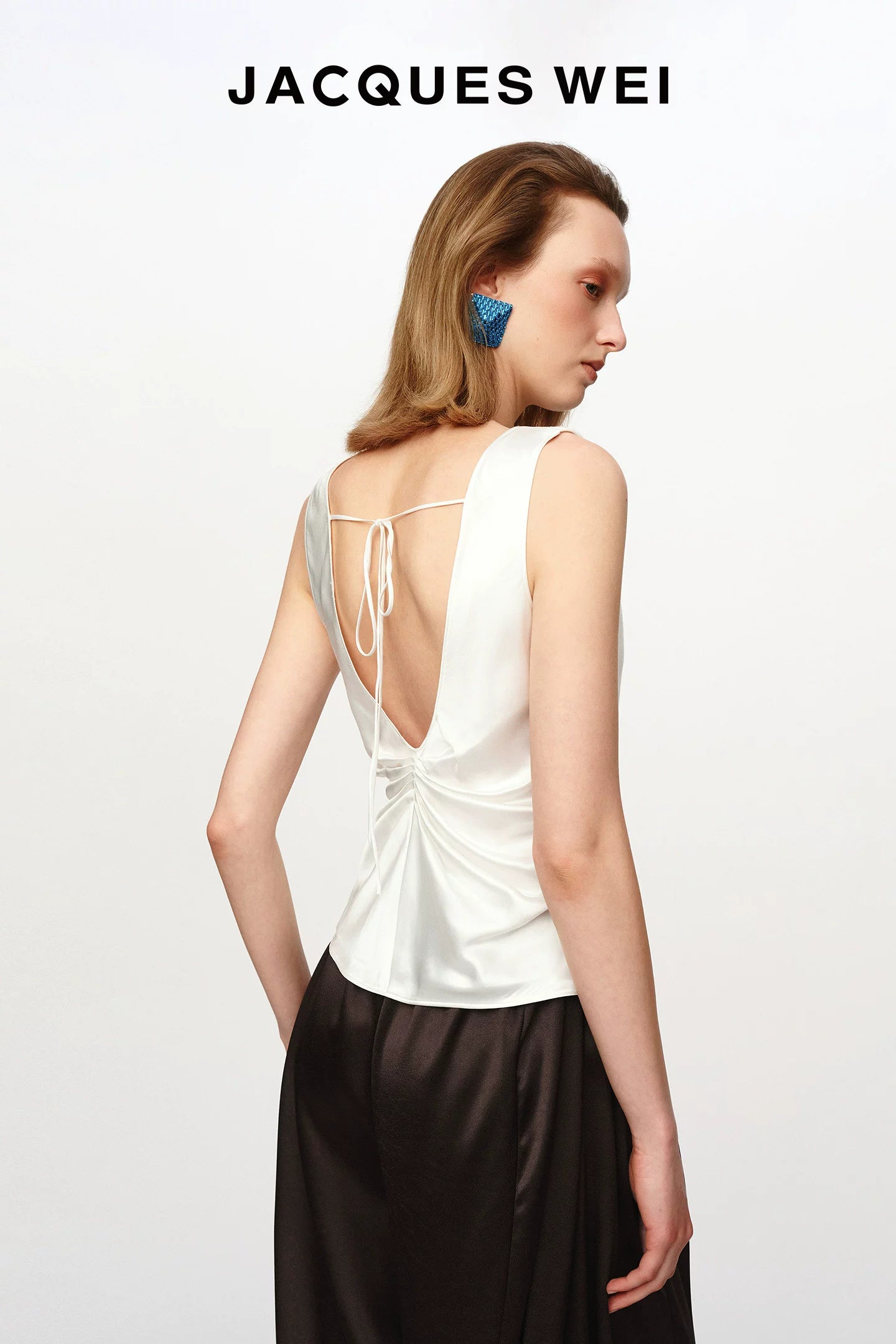 Water Drop Pendant Knit-Panel Camisole