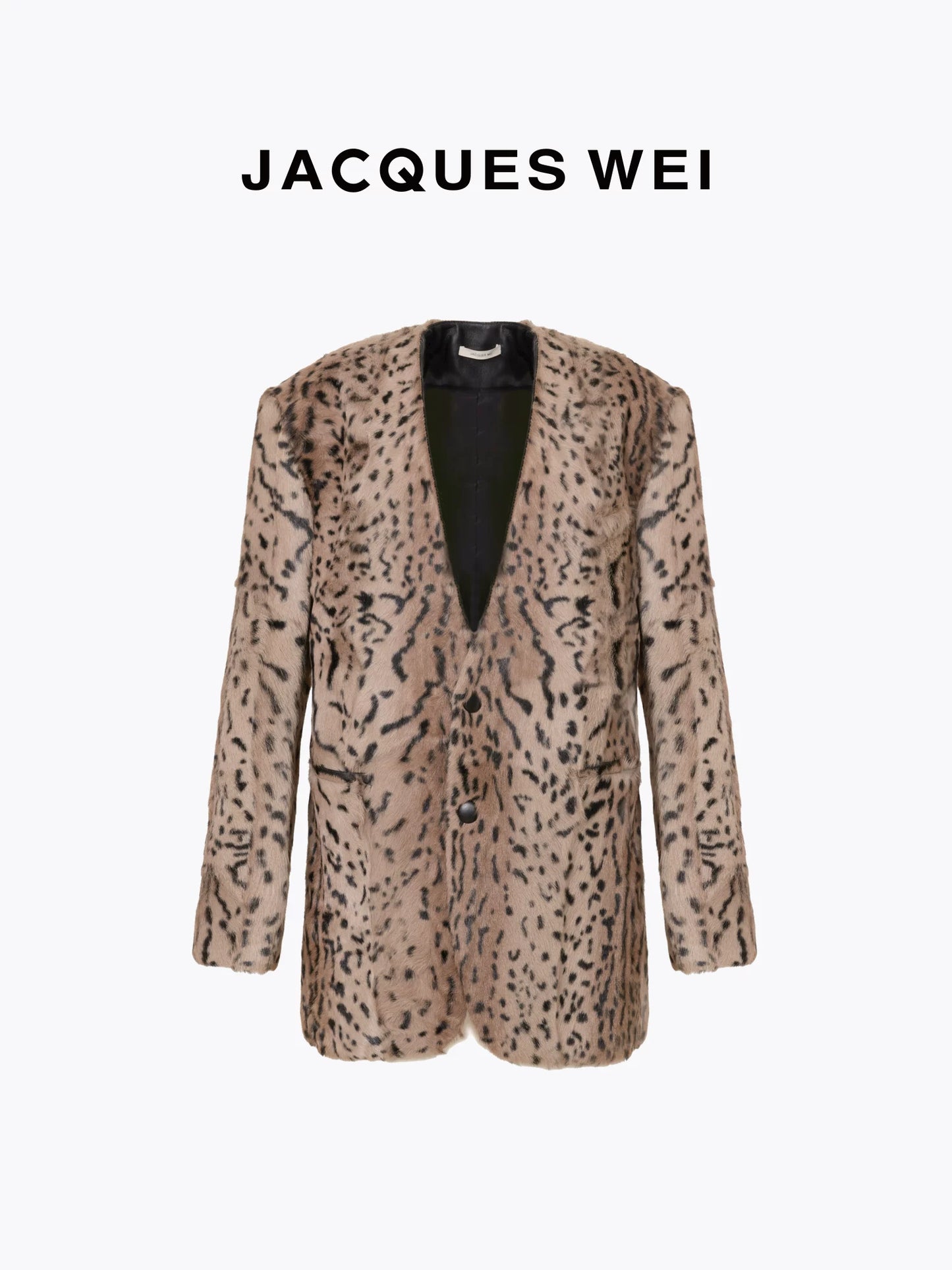 Ocelot Print Shearling Jacket