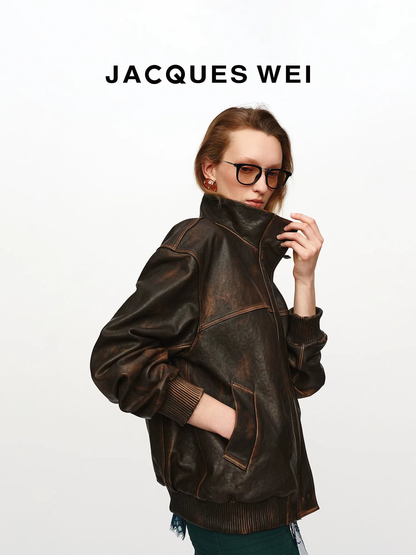 Dark Brown Vintage Distressed Leather Jacket
