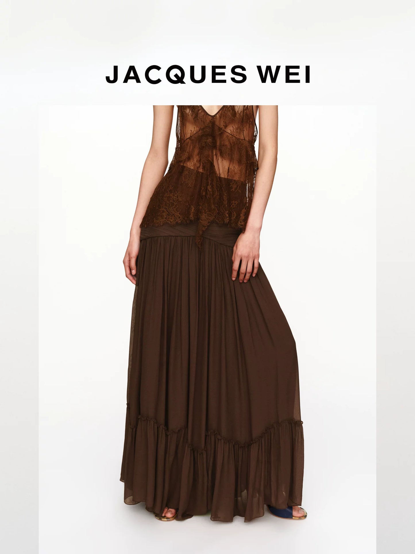 Pressed Pleat A-Line Midi Skirt