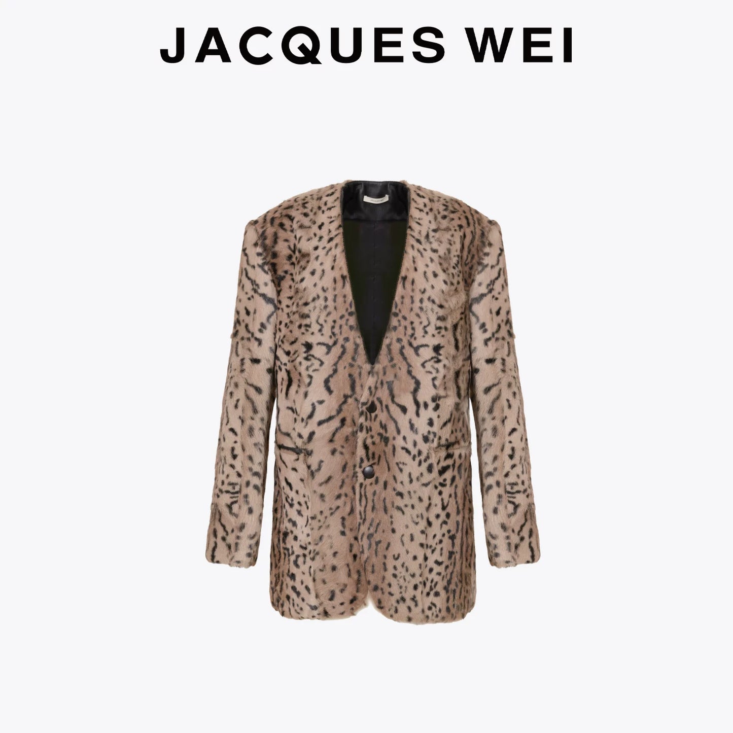 Ocelot Print Shearling Jacket