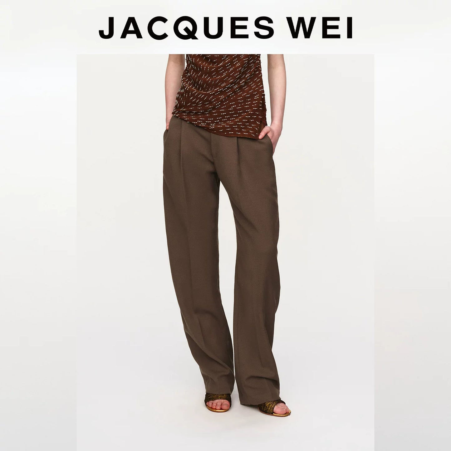 Dark Camel Tailored Trousers