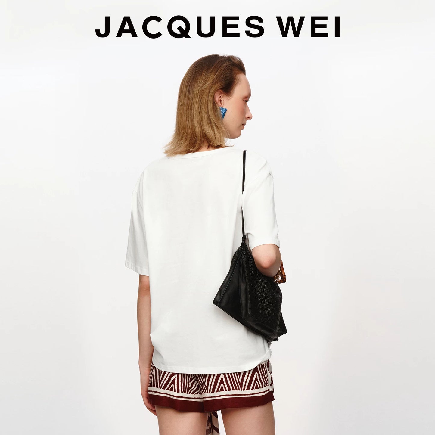 White Pearl Embellished Cotton Tee