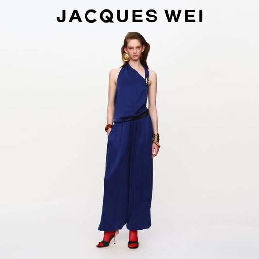 Sapphire Blue Draped Buckle Cami
