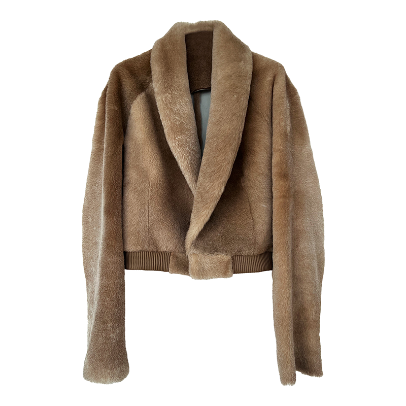 Light Camel Shearling Jacket