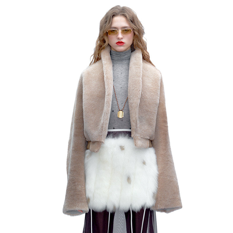 Light Camel Shearling Jacket